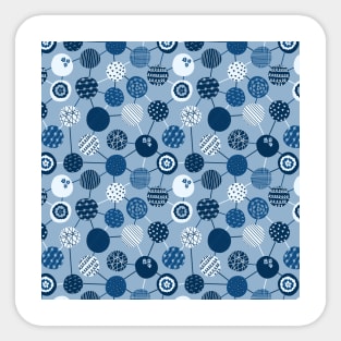 Fun Blue Polka Dots Sticker